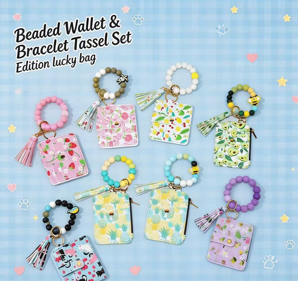 Lucky Bag Edition — Beaded Wallet & Bracelet Tassel Set